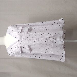 a.n.a. Button-Down Blouse featuring a whimsical black star pattern